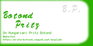 botond pritz business card